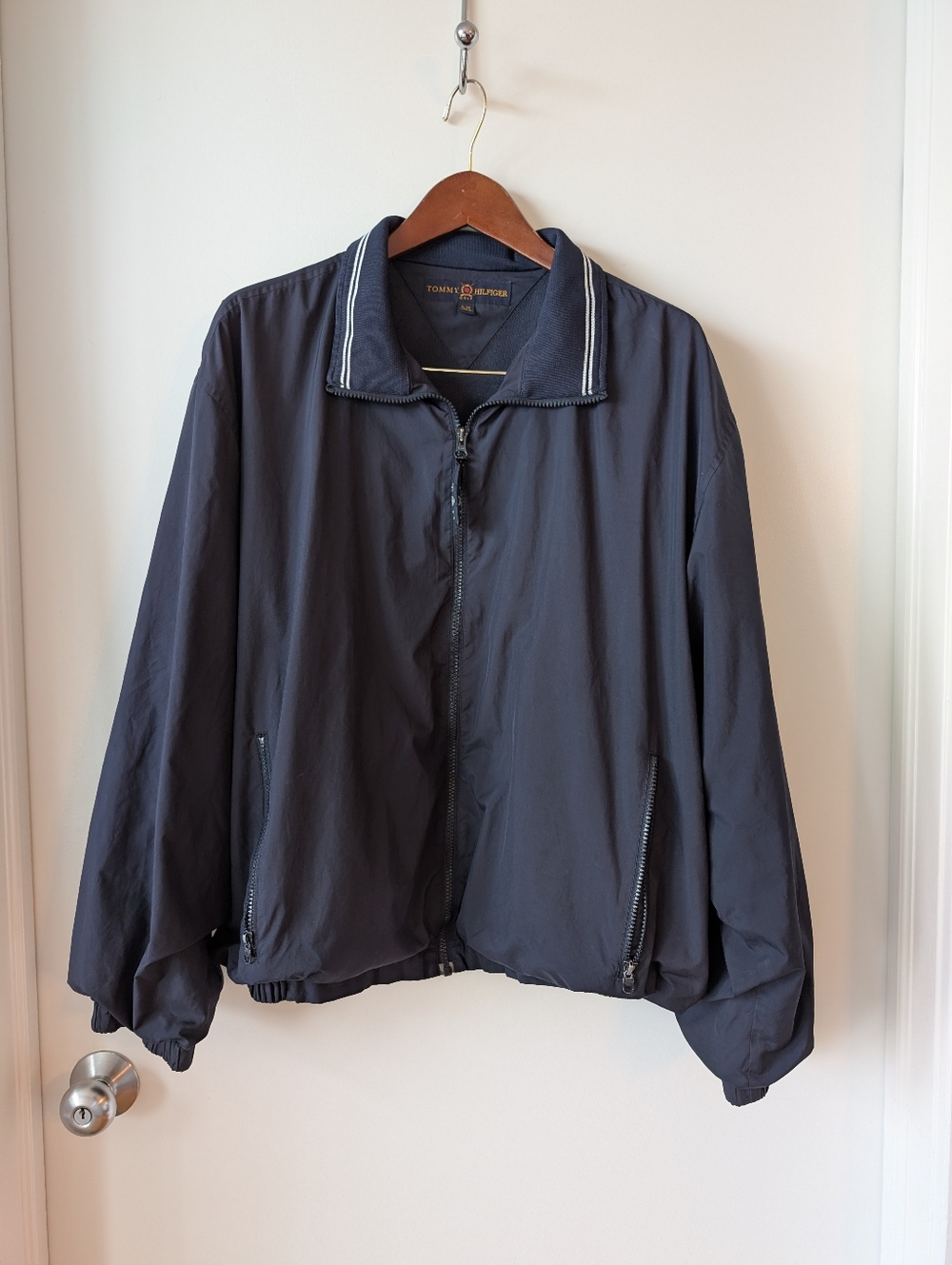 Vintage Tommy Hilfiger Golf Navy Bomber XL